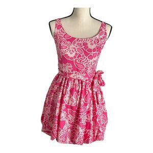 Jessica Simpson Smocked‎ Pink Floral Mini Dress Women's Size Small Party Casual